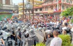 हेटौँडामा प्रहरी र प्रदर्शनकारीबिच घम्साघम्सी