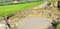 बोरिङकै कारण भासियो जमिन