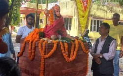 वनदेवीमा हनुमानको मुर्ती अनावरण