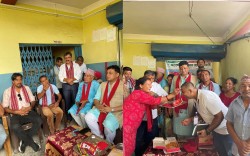 बानियाँद्वारा दुग्ध विक्री केन्द्रकाे उदघाटन 