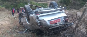 मकवानपुरमा स्कारपियो दुर्घटनाः चार जना घाइते