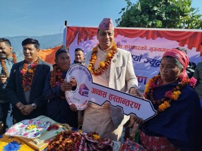 बागमतीका मुख्यमन्त्रीले बनाइदिए कैलाशमा विपन्न चेपाङको घर