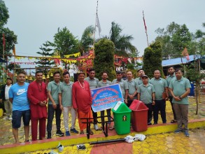म्यान मकवानपुरद्धारा डस्टविन सहयोग 