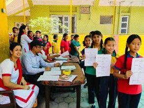 संसदीय निर्वाचनको झल्को दिनेगरी ज्ञानोदय बालबाटिका एकेडेमीमा विद्यार्थीको निर्वाचन