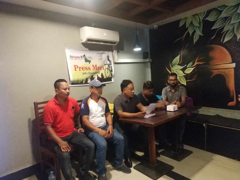 हेटौंडामा कोरा साइकल र्‍याली हुँदै